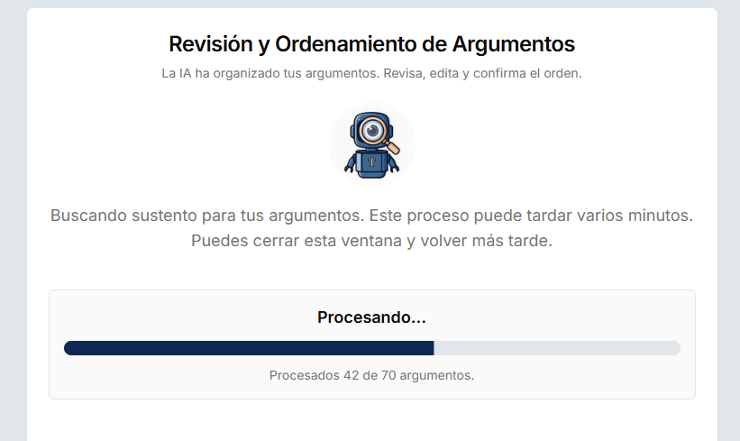 Tutoeris automatically reviews and orders your arguments, searching for support for each one before you build your justification.