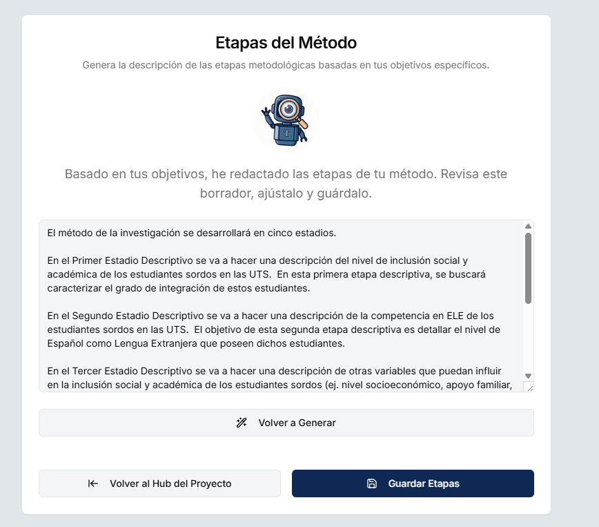 Etapas del método. Marco metodológico