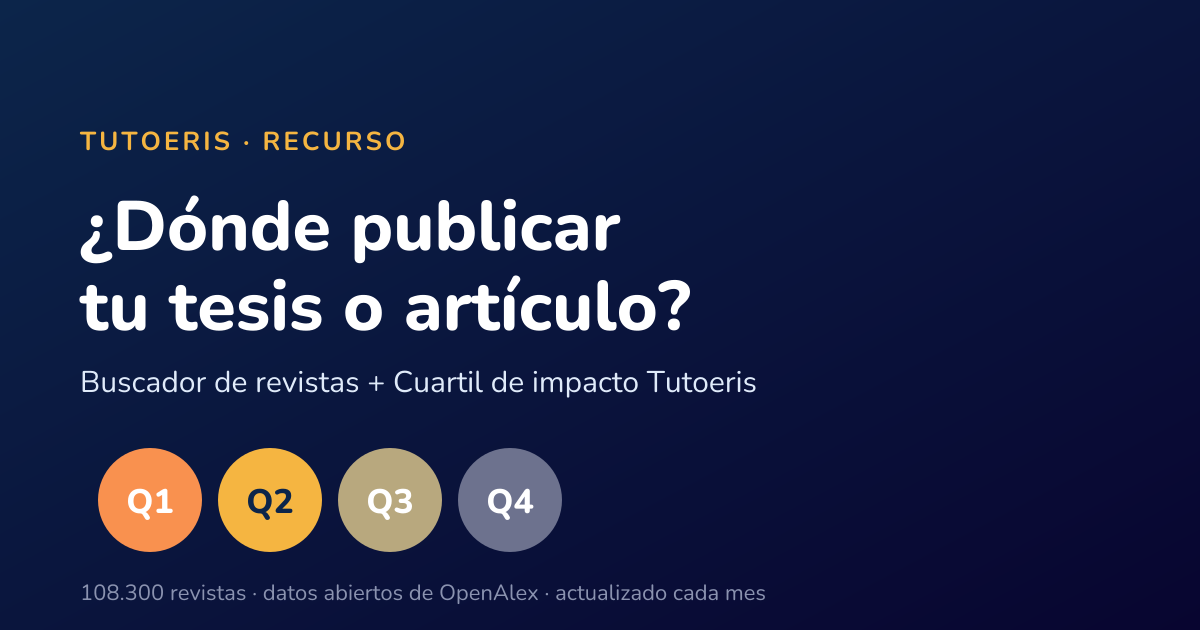 Cómo elegir dónde publicar tu tesis o artículo: el buscador de revistas de Tutoeris